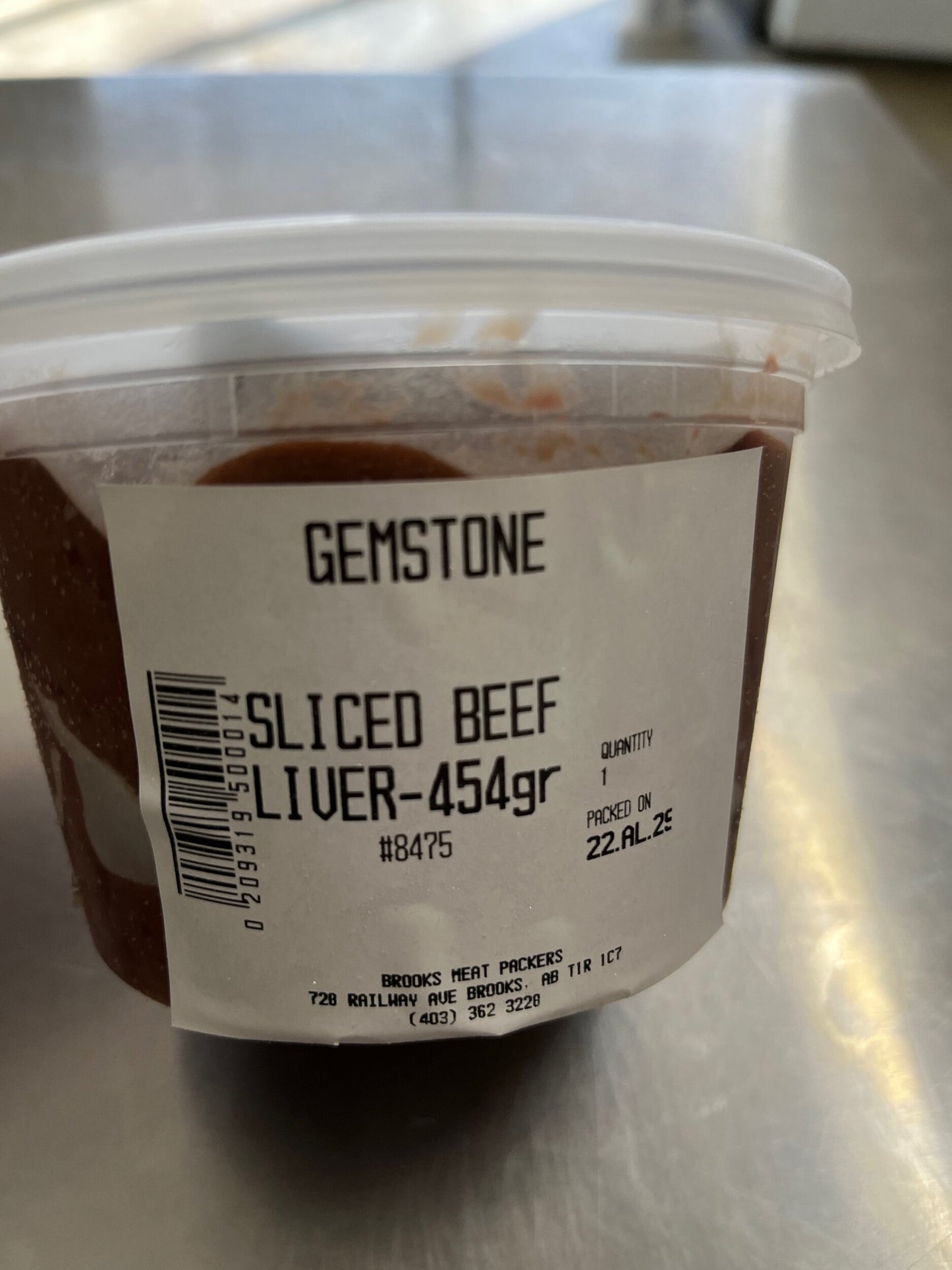 Sliced Beef Liver Tubs
