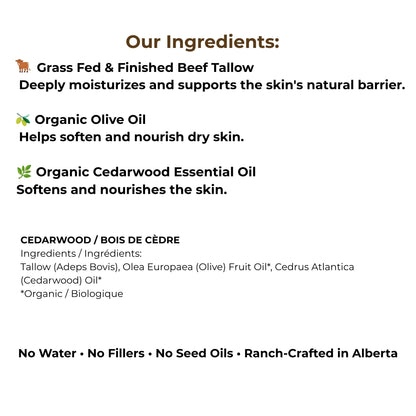 Cedarwood Whipped Tallow Balm