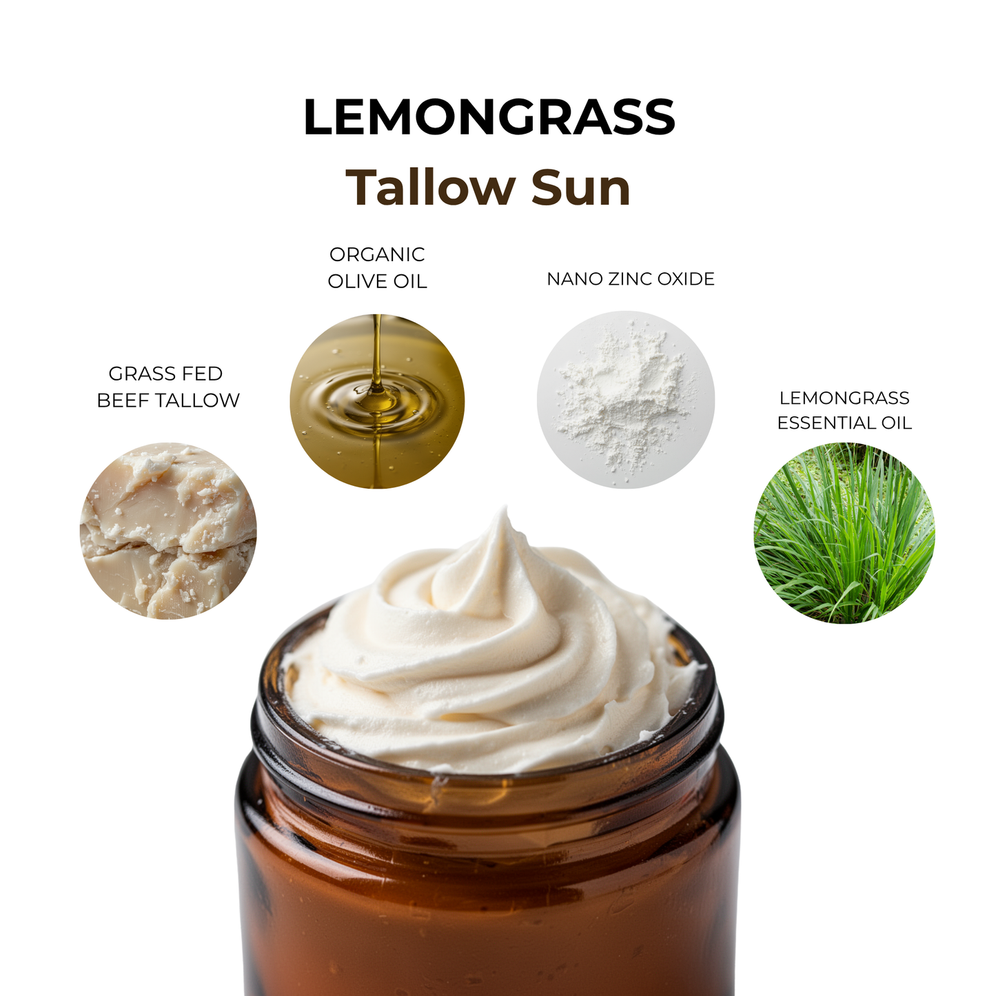 Sun Tallow - Lemongrass- Whipped Tallow Balm