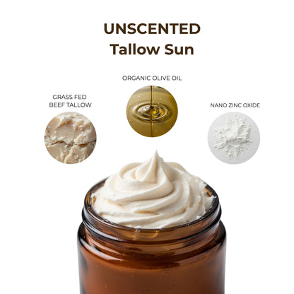 Sun Tallow - Unscented - Whipped Tallow Balm
