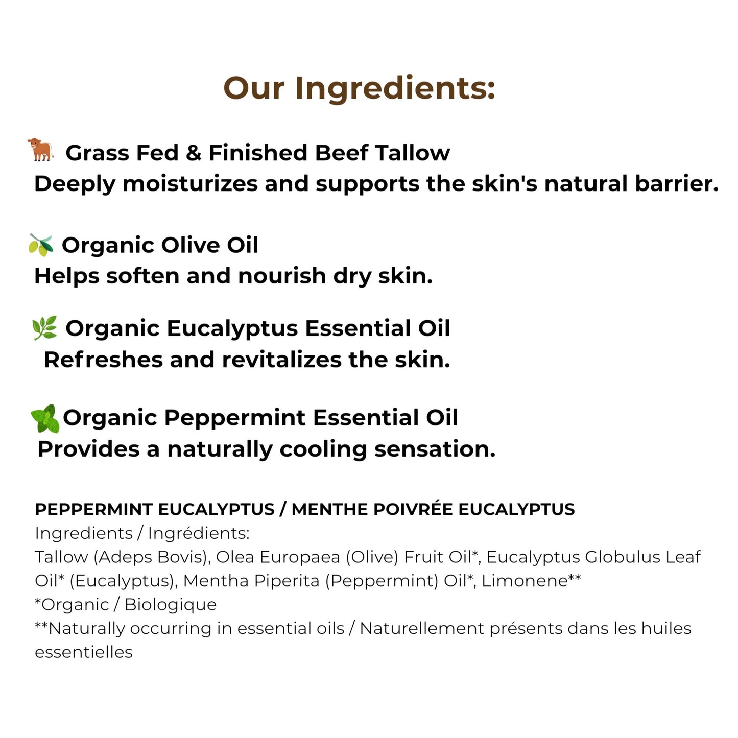Peppermint Eucalyptus Whipped Tallow Balm