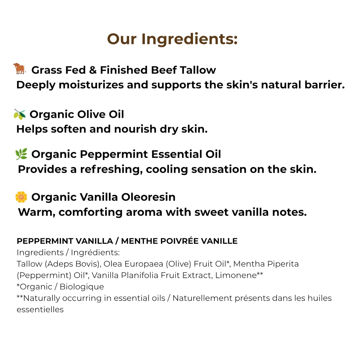 Peppermint Vanilla Whipped Tallow Balm