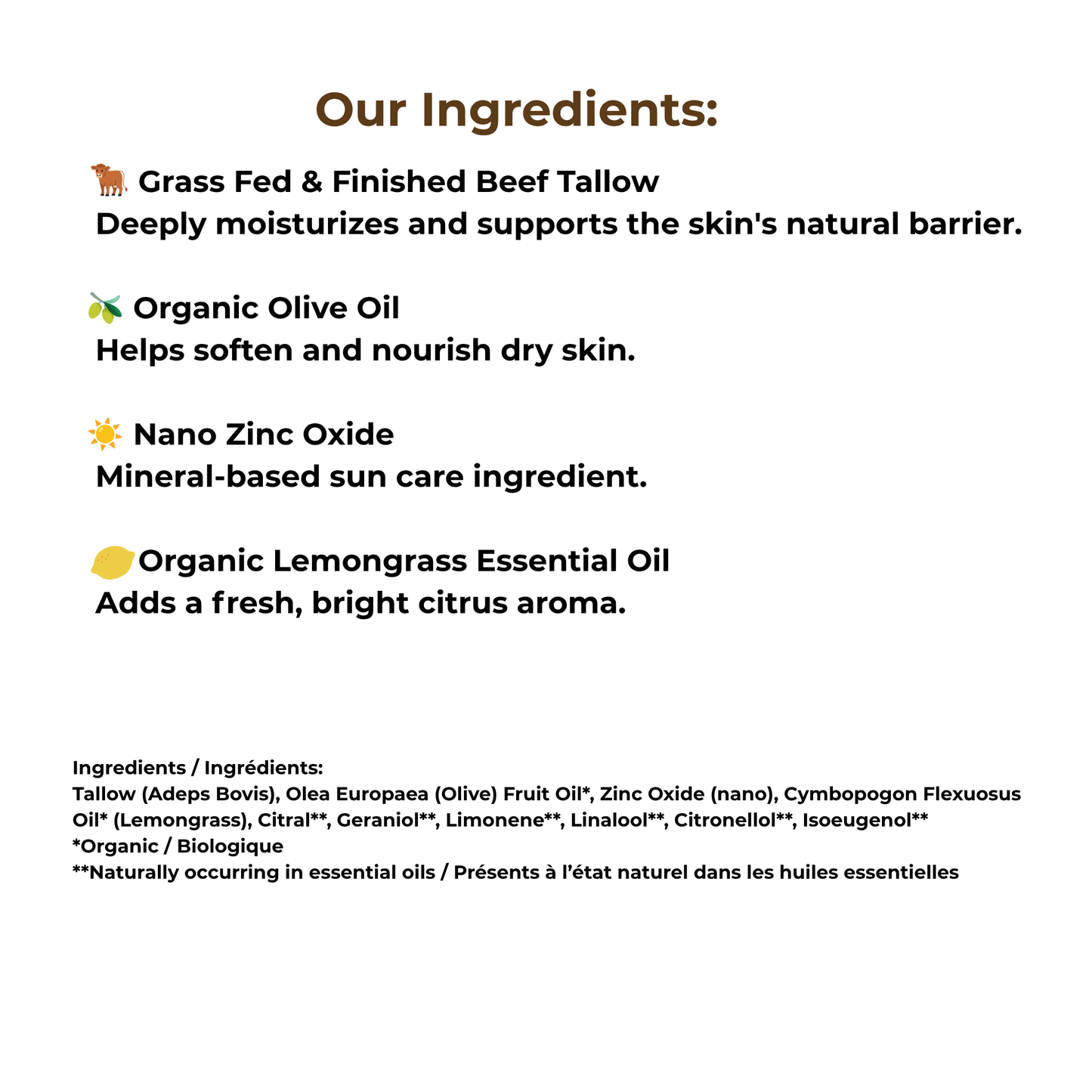 Sun Tallow - Lemongrass- Whipped Tallow Balm